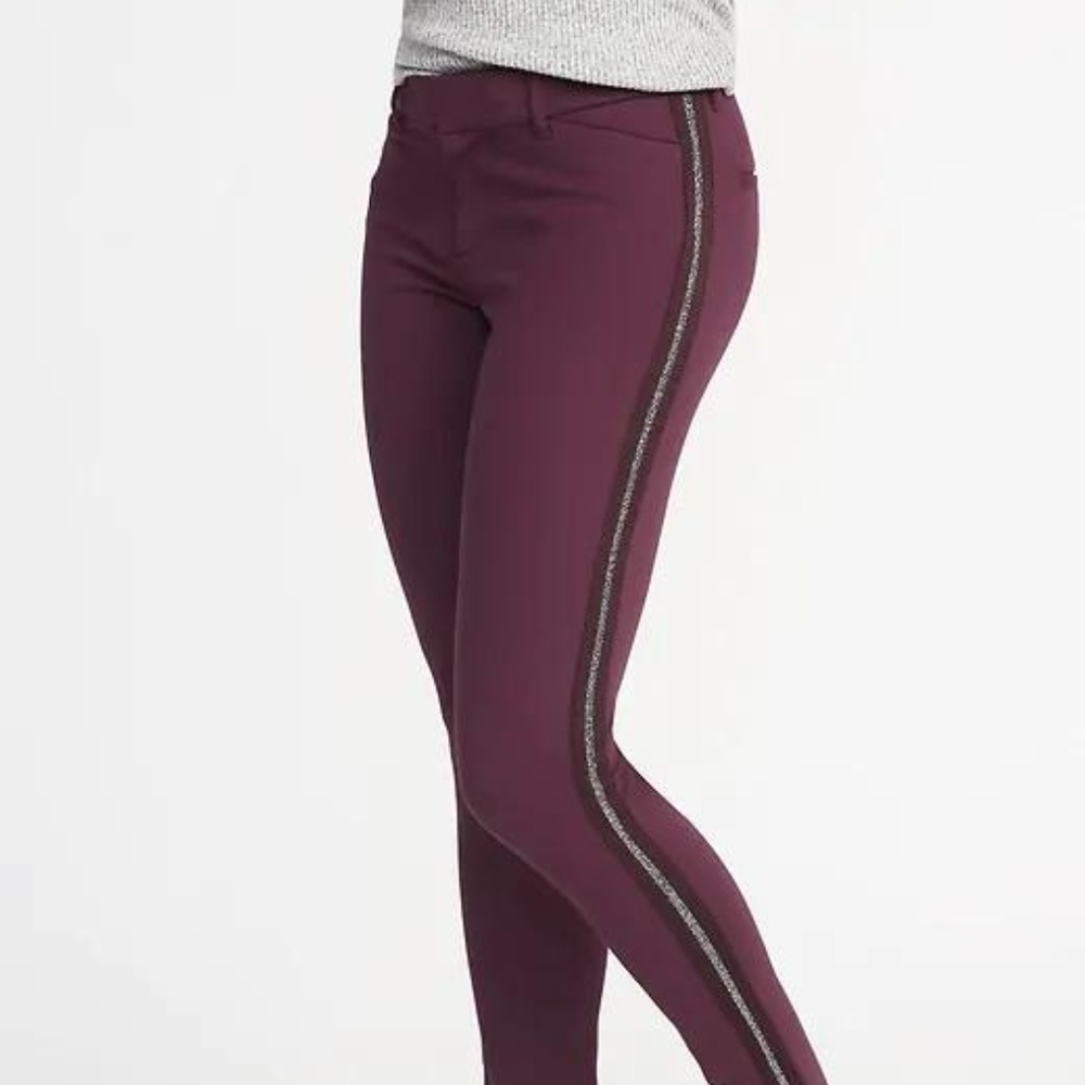 Mid-Rise Side-Stripe Pixie Full-Length Pants - Picture 2 of 4